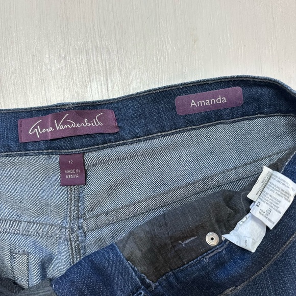 Gl Gloria Vanderbilt Amanda Jeans Women’s 12 Blue Stretch Straight Leg Denim - Picture 7 of 9